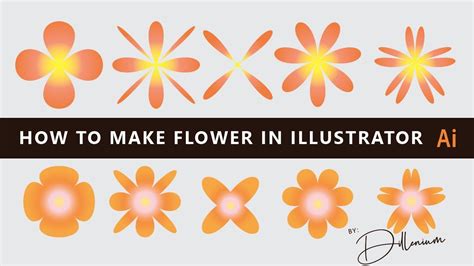 flower illustrator|how to make flower illustrator.